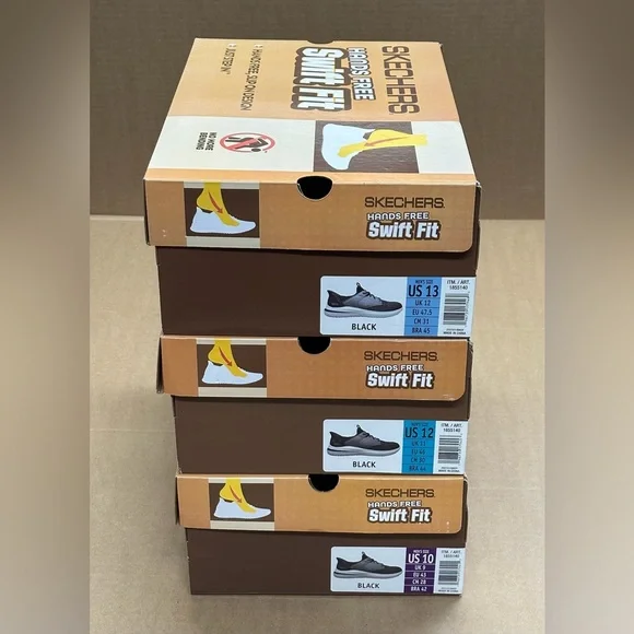 NEW- Men’s Skechers Hands Free Swift Fit (black) - Picture 11 of 11